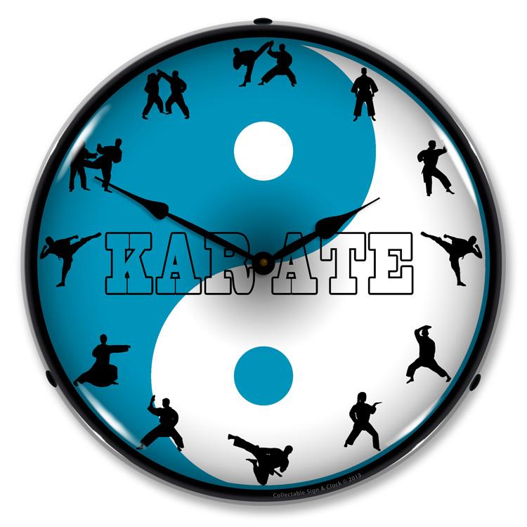Collectable Sign and Clock - Karate Clock - Wall Clocks