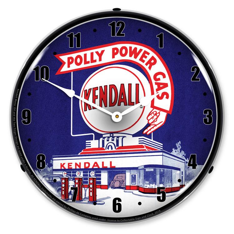 Collectable Sign and Clock - Kendall Gas Station Clock - 