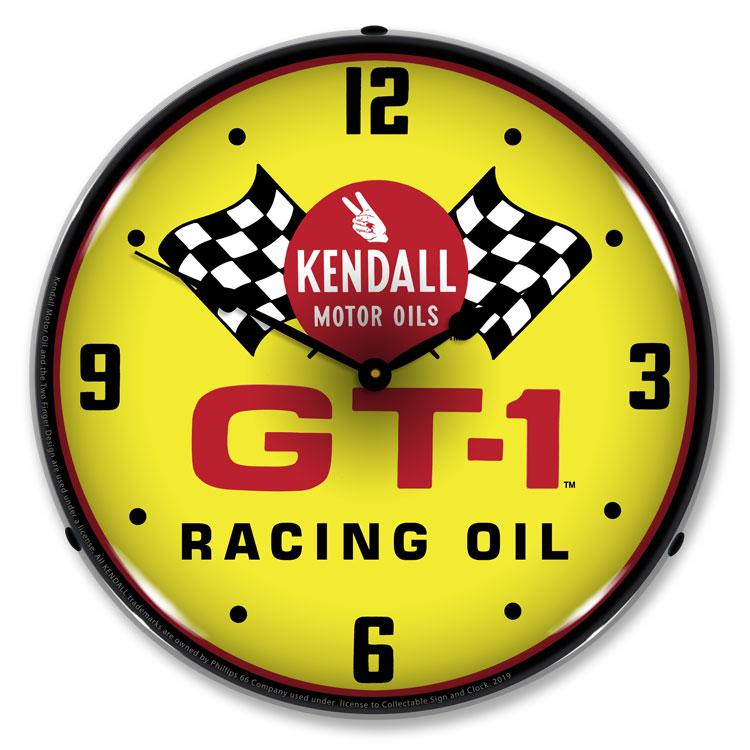 Collectable Sign and Clock - Kendall GT-1 Racing Oil Clock -