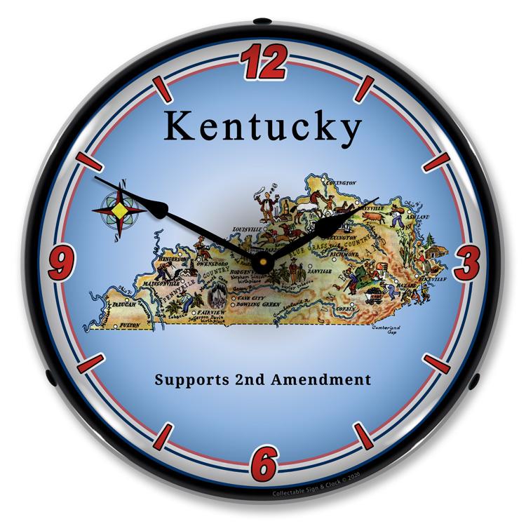 Collectable Sign and Clock - Kentucky Supports the 2nd 