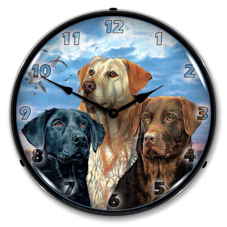 Collectable Sign and Clock - Labrador Retriever Clock - Wall