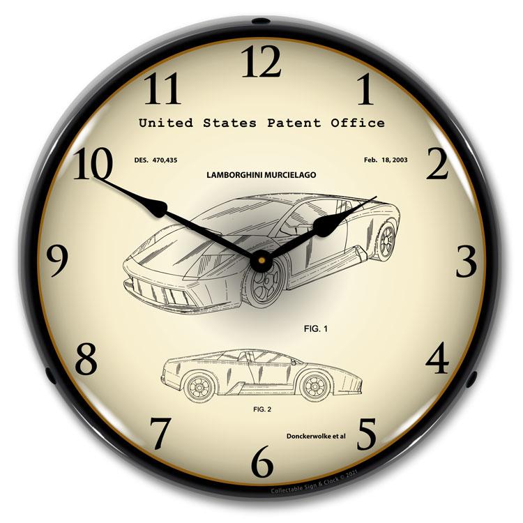Collectable Sign and Clock - Lamborghini Murcielago 2003 