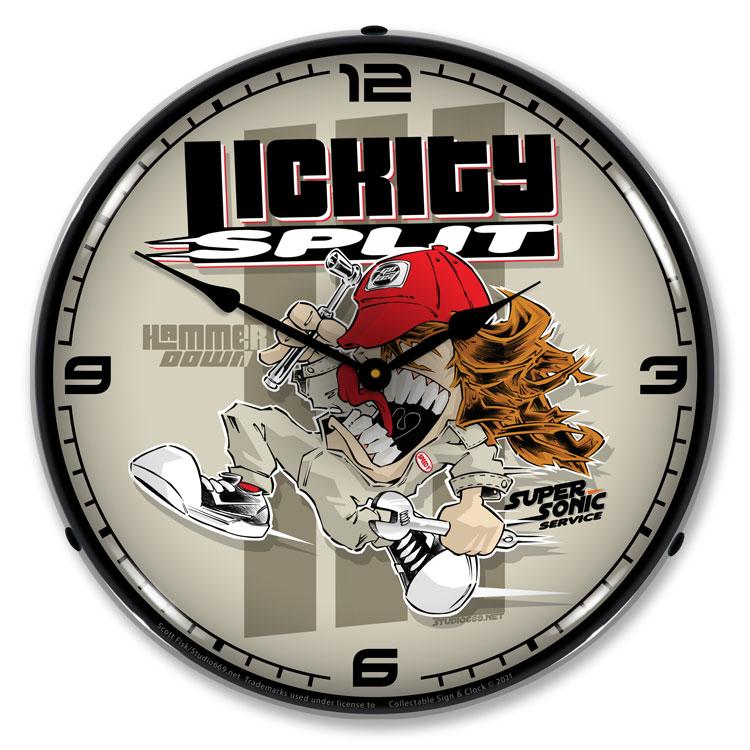 Collectable Sign and Clock - Lickity Split Clock - Wall 