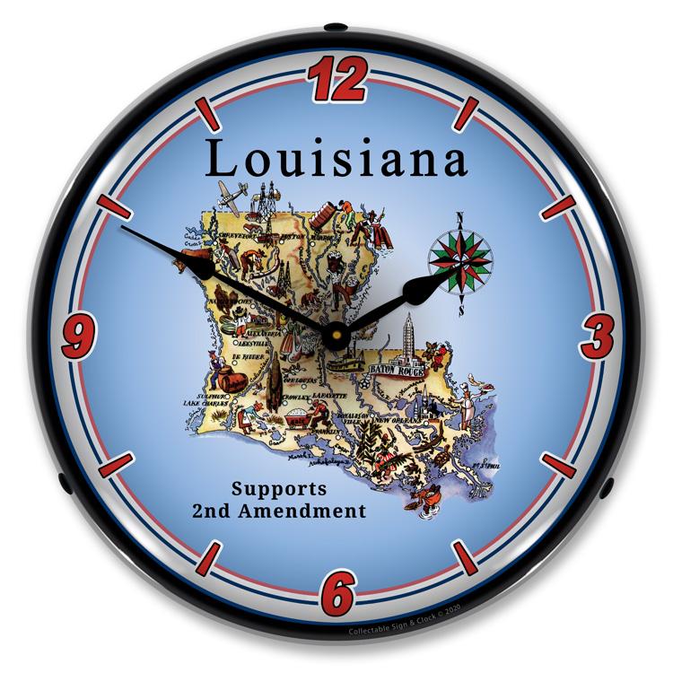 Collectable Sign and Clock - Louisiana Supports the 2nd 