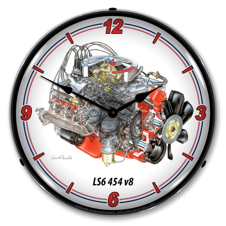 Collectable Sign and Clock - LS6 454 v8 Clock - Wall Clocks