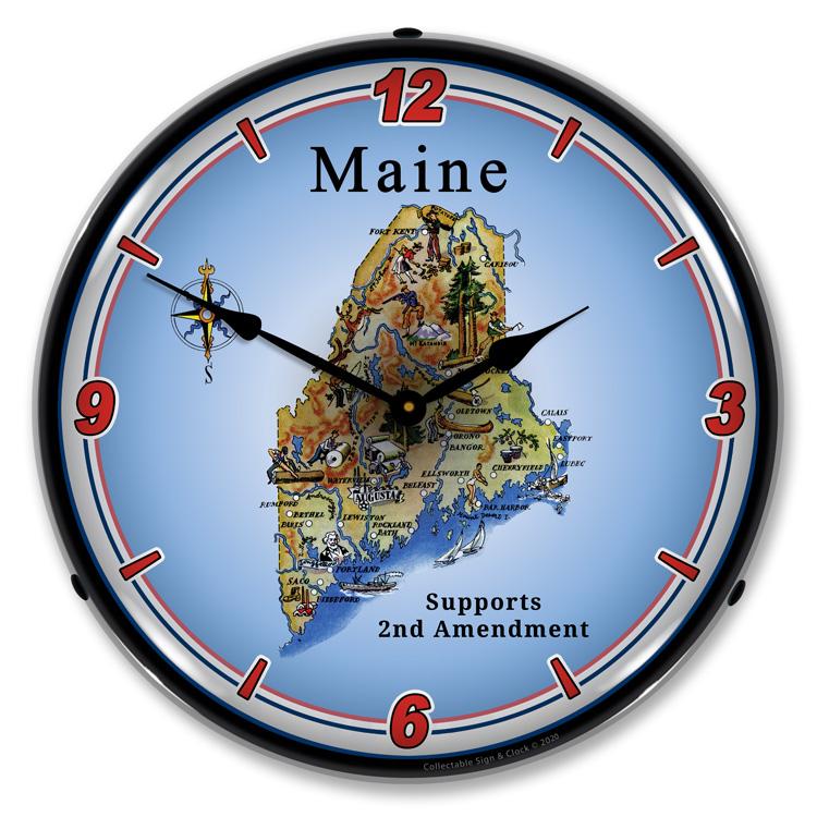 Collectable Sign and Clock - Maine Supports the 2nd 
