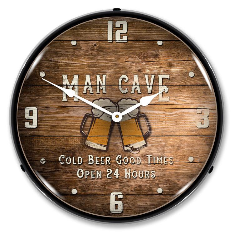 Collectable Sign and Clock - Man Cave Clock - Wall Clocks