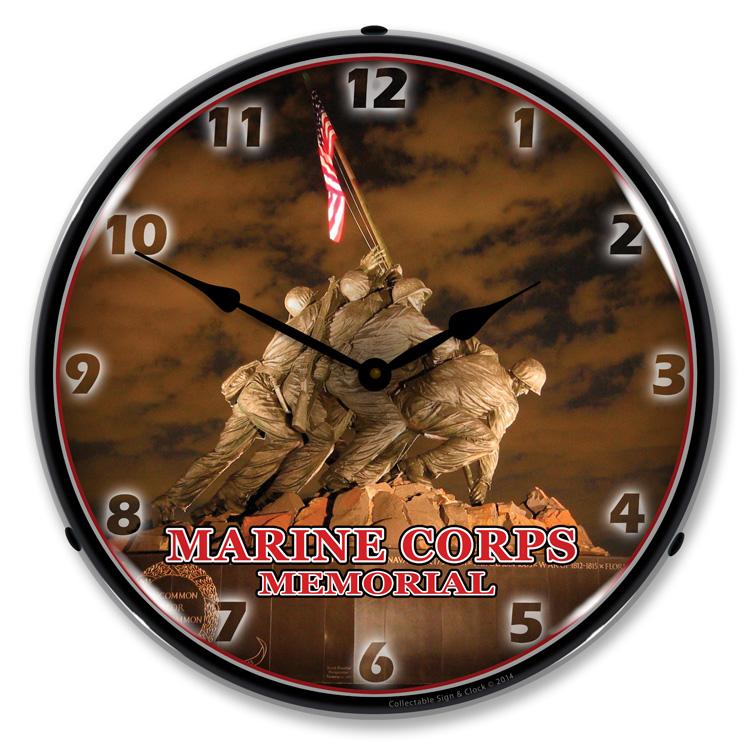 Collectable Sign and Clock - Marine Corps Memorial Iwo Jima 