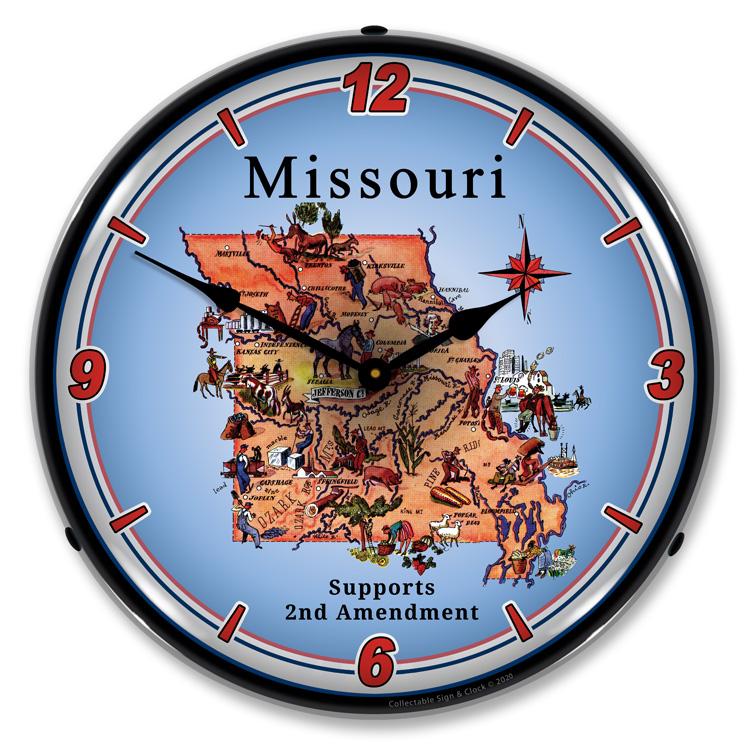 Collectable Sign and Clock - Missouri Supports the 2nd 