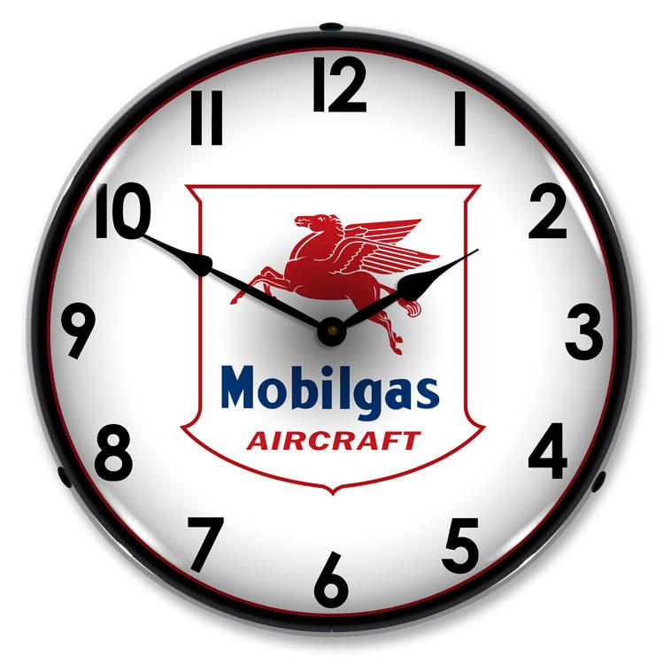 Collectable Sign and Clock - Mobilgas Aircraft Clock - Wall 