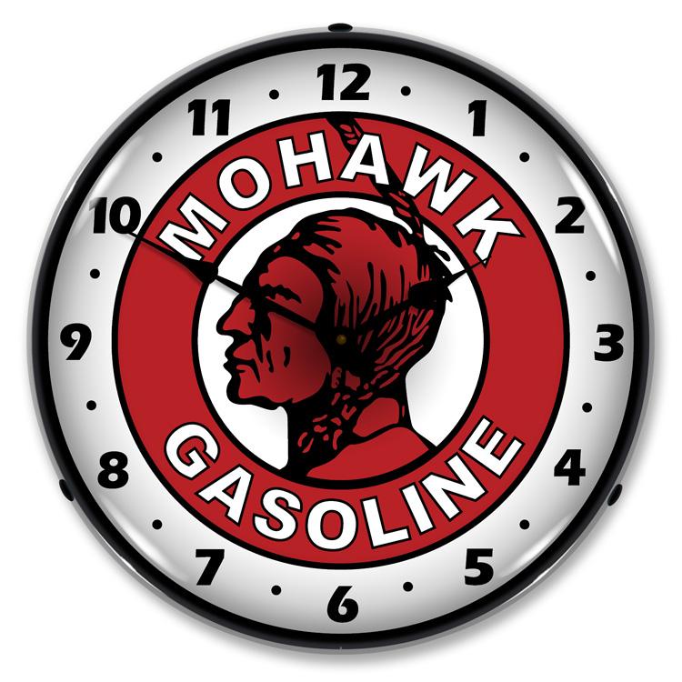 Collectable Sign and Clock - Mohawk Gasoline Clock - Wall 