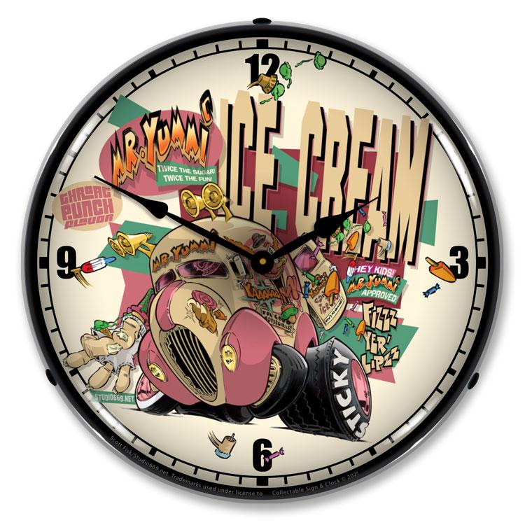 Collectable Sign and Clock - Mr. Yummi Clock - Wall Clocks