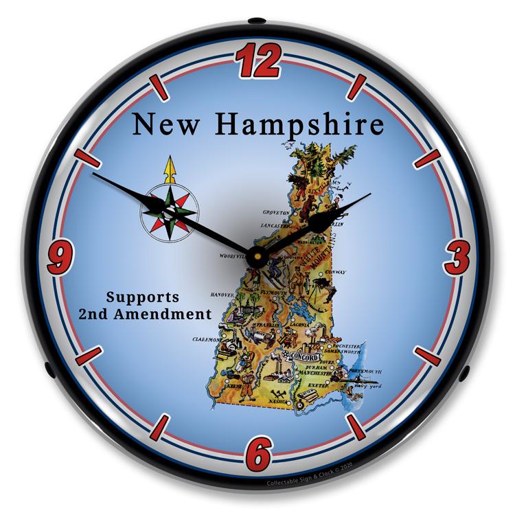 Collectable Sign and Clock - New Hampshire Supports the 2nd 
