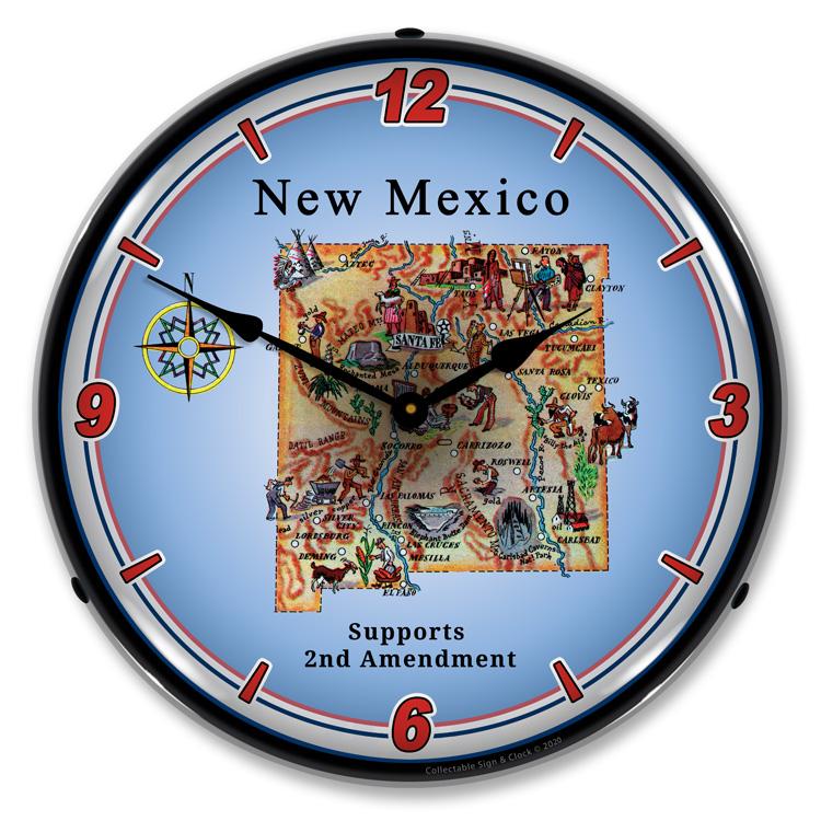 Collectable Sign and Clock - New Mexico Supports the 2nd 