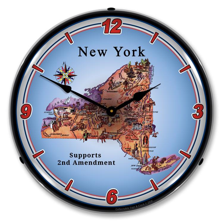 Collectable Sign and Clock - New York Supports the 2nd 