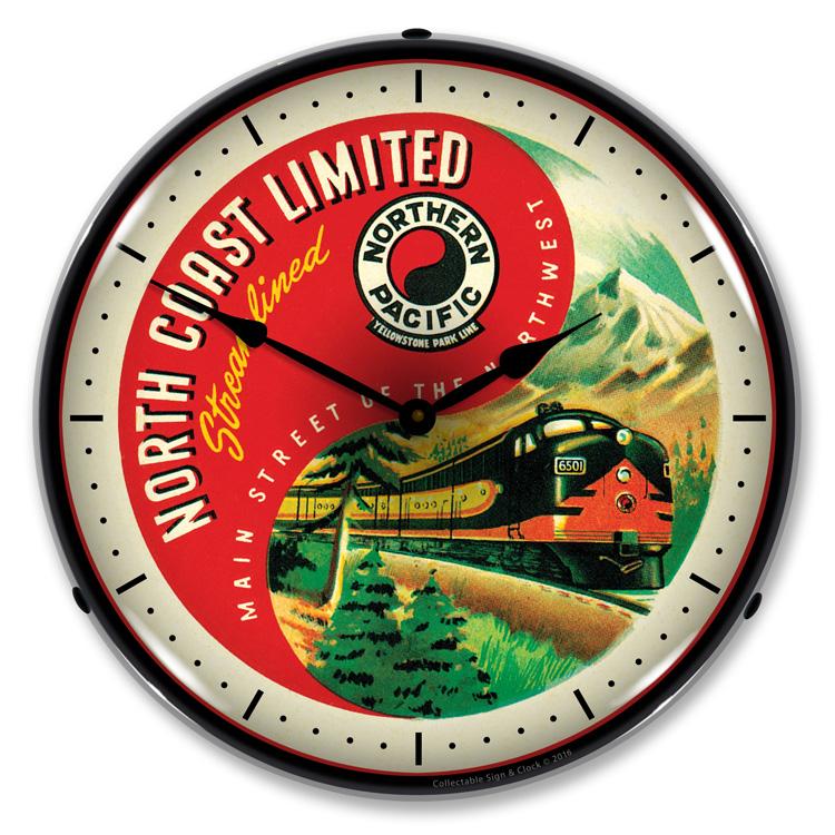 Collectable Sign and Clock - Northern Pacific Clock - Wall 