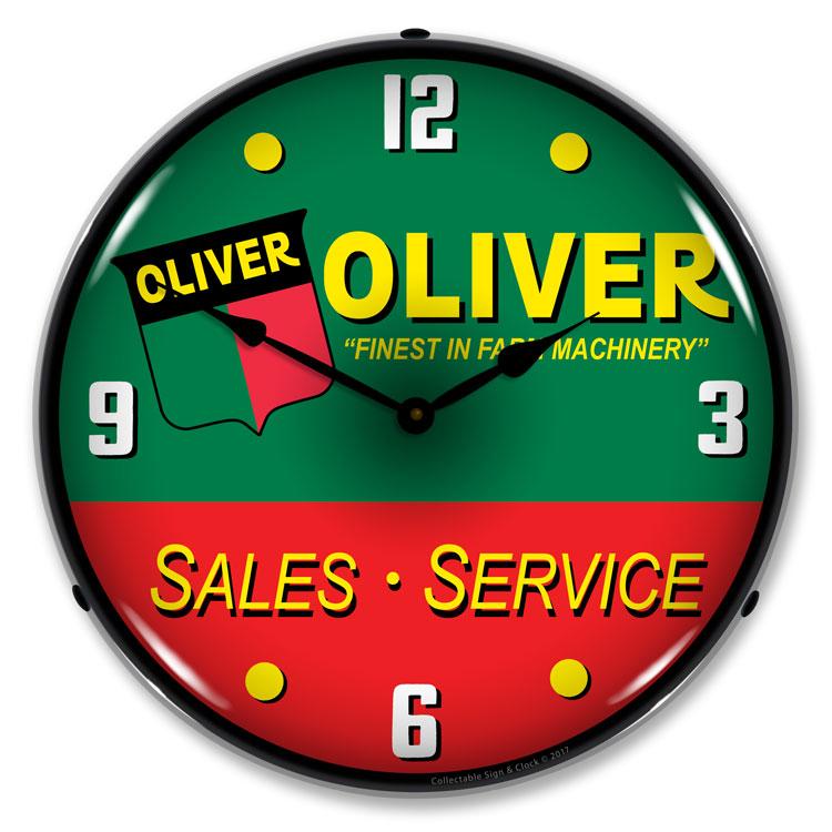 Collectable Sign and Clock - Oliver Tractor Sales & Service 