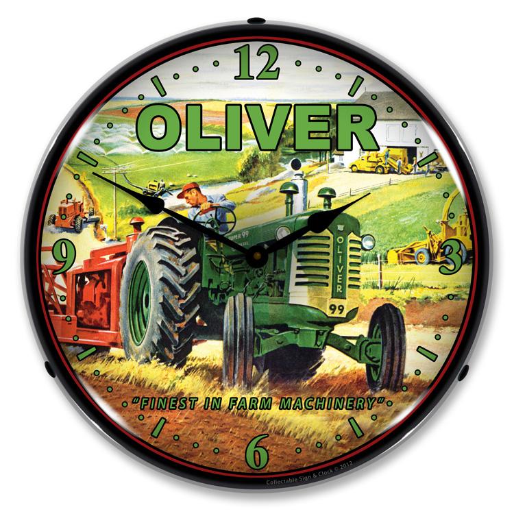 Collectable Sign and Clock - Oliver Tractor Clock - Wall 