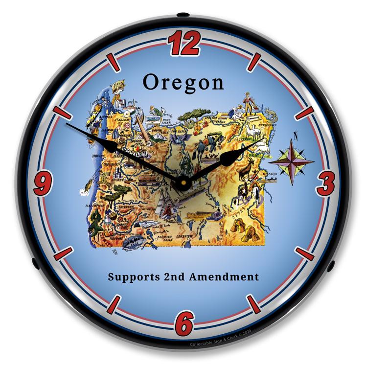 Collectable Sign and Clock - Oregon Supports the 2nd 