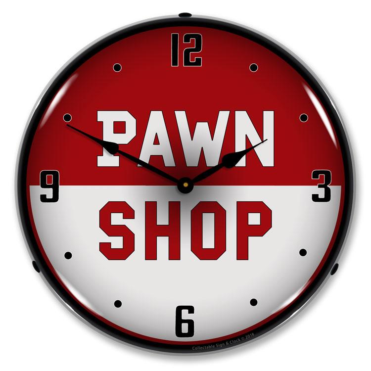 Collectable Sign and Clock - Pawn Shop Clock - Wall Clocks