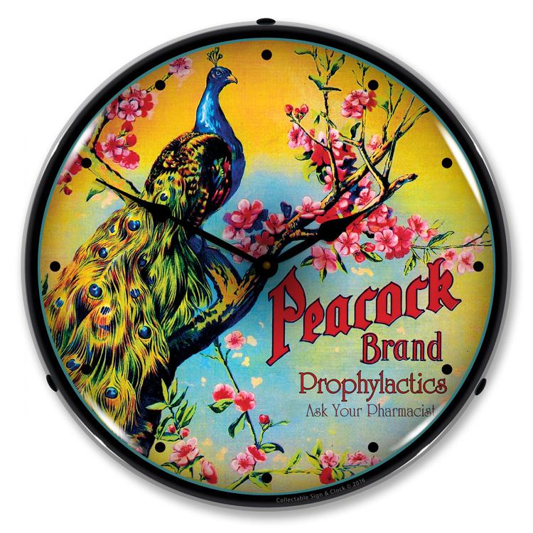Collectable Sign and Clock - Peacock Clock - Wall Clocks