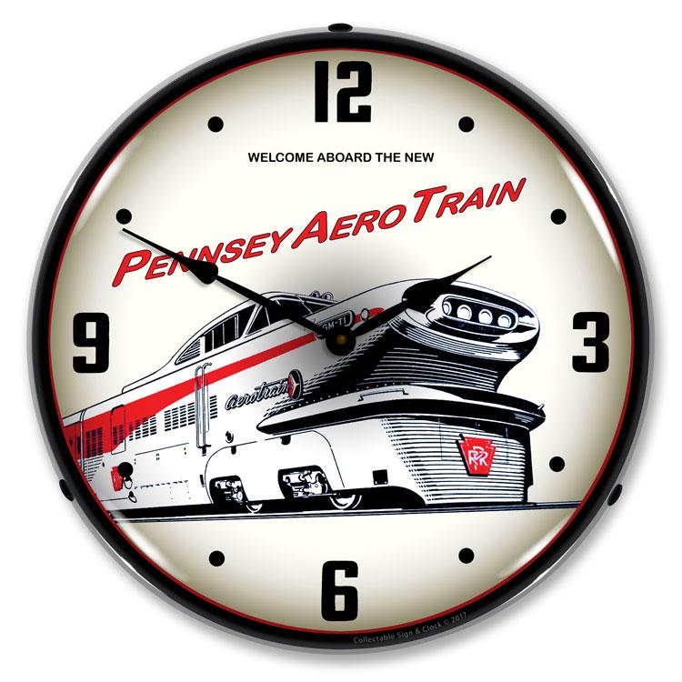 Collectable Sign and Clock - Pennsey Aero Train Clock - Wall