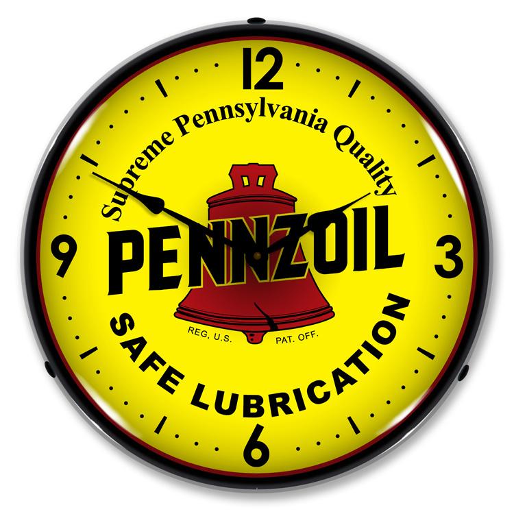 Collectable Sign and Clock - Pennzoil Clock - Wall Clocks