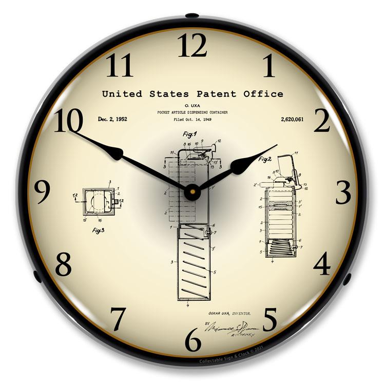 Collectable Sign and Clock - Pez Candy Dispenser 1952 Patent