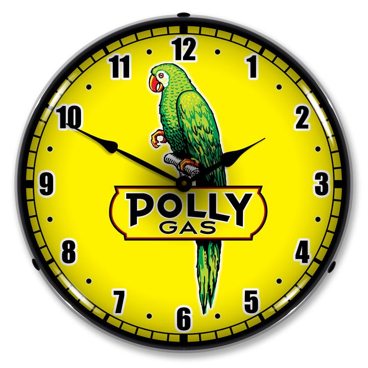 Collectable Sign and Clock - Polly Gas 2 Clock - Wall Clocks