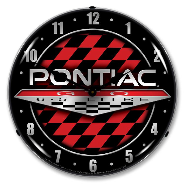 Collectable Sign and Clock - Pontiac GTO Clock - Wall Clocks