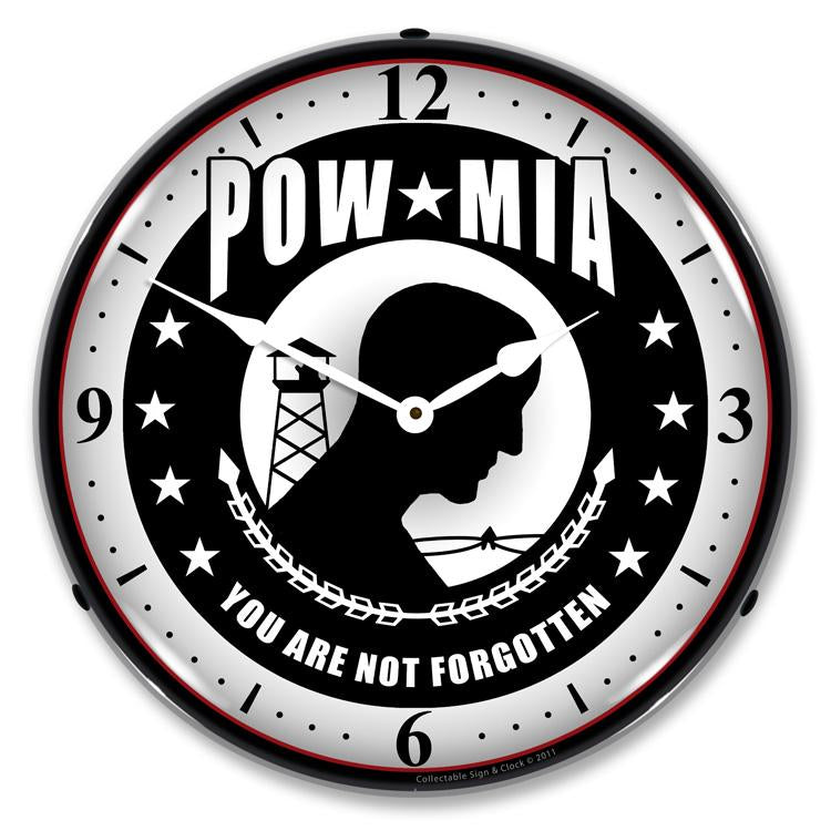 Collectable Sign and Clock - POW MIA Clock - Wall Clocks