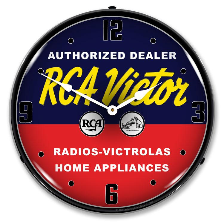 Collectable Sign and Clock - RCA Victor Authorized Dealer 