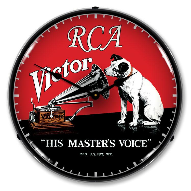 Collectable Sign and Clock - RCA Victor Clock - Wall Clocks