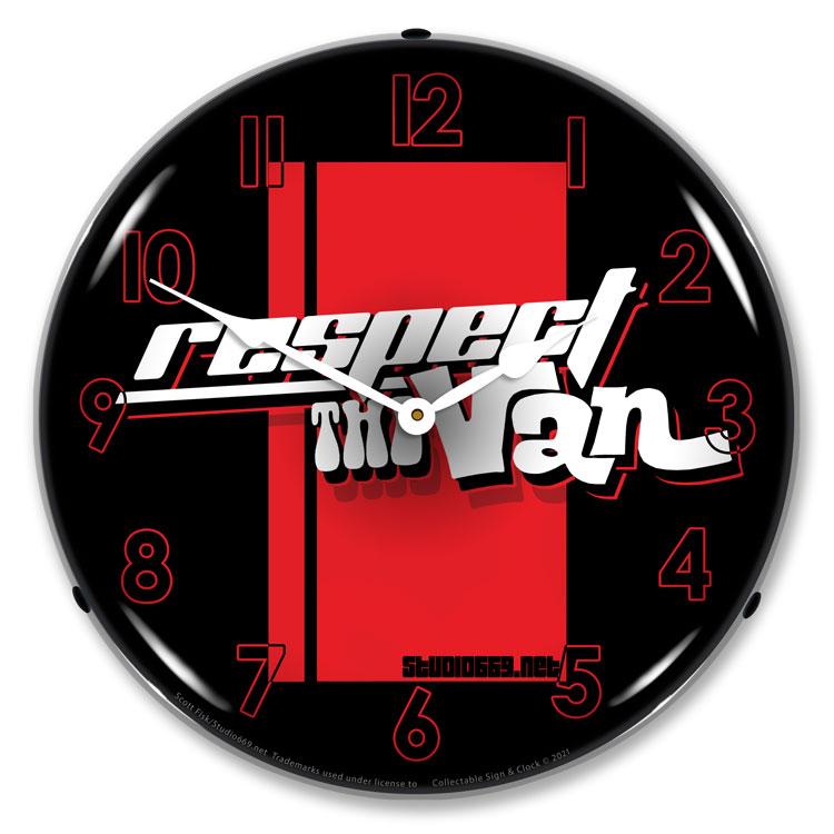 Collectable Sign and Clock - Respect the Van Clock - Wall 