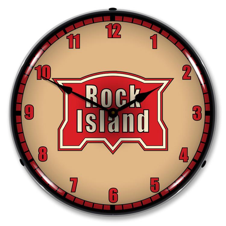 Collectable Sign and Clock - Rock Island Railroad Clock - 