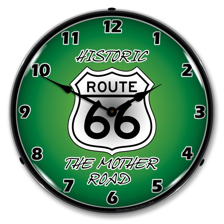 Collectable Sign and Clock - Route 66 The Mother Road Clock 