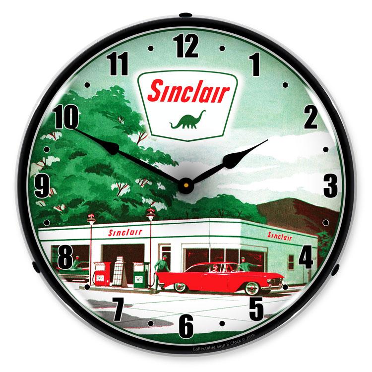 Collectable Sign and Clock - Sinclair Gas Station 2 Clock - 