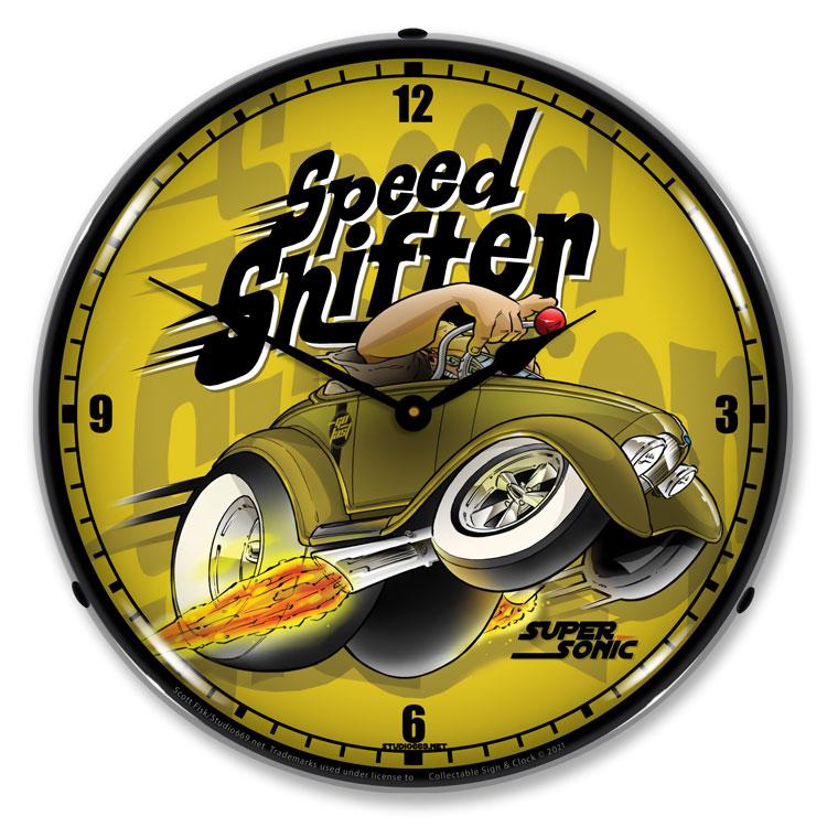 Collectable Sign and Clock - Speed Shifter Clock - Wall 