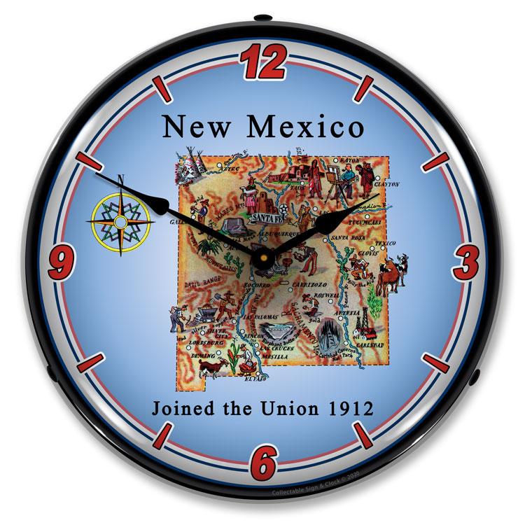Collectable Sign and Clock - State of New Mexico Clock - 