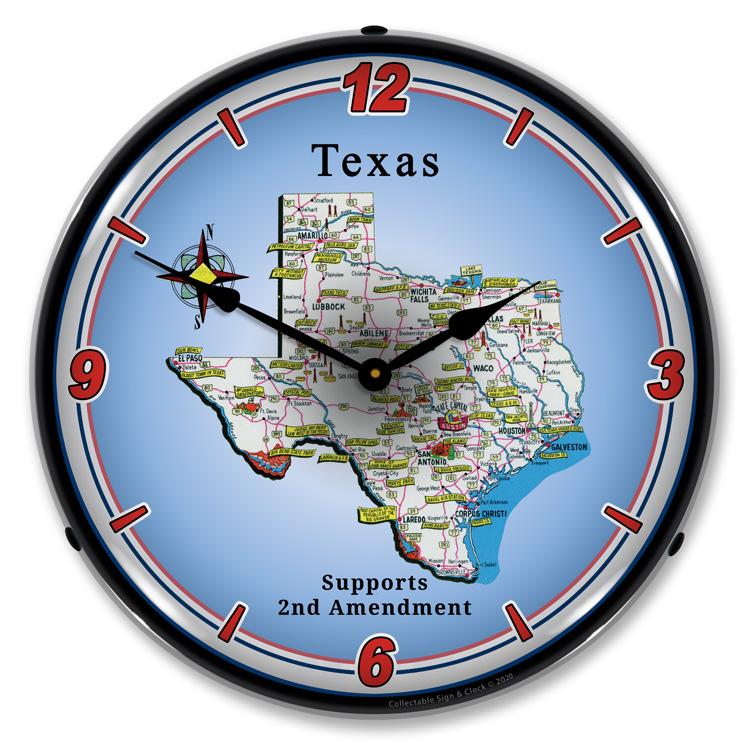 Collectable Sign and Clock - Texas Supports the 2nd 