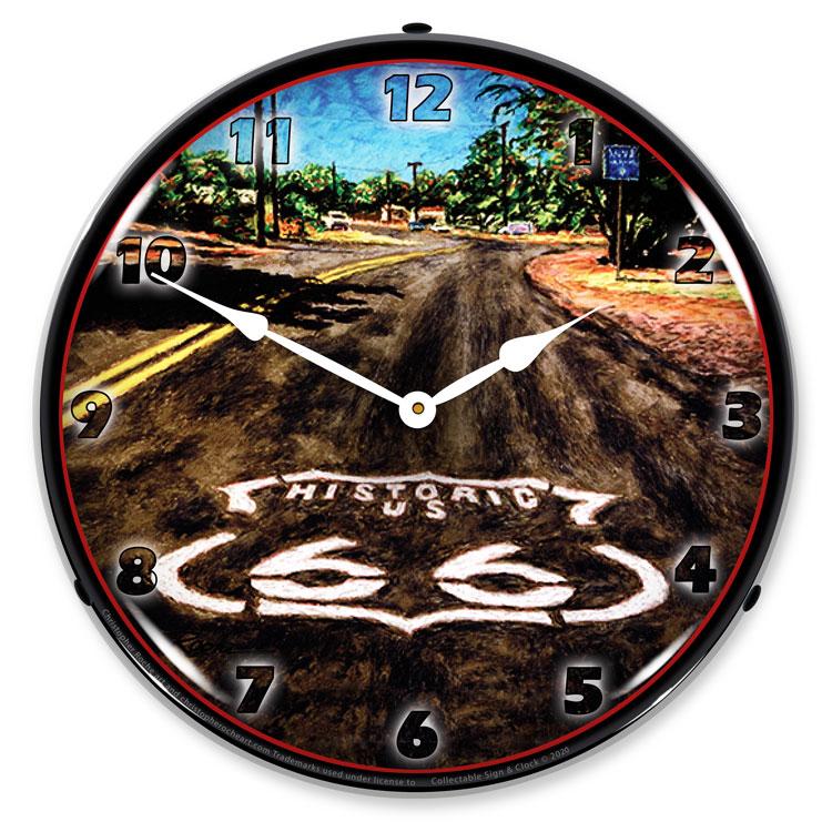 Collectable Sign and Clock - The Mother Road Clock - Wall 