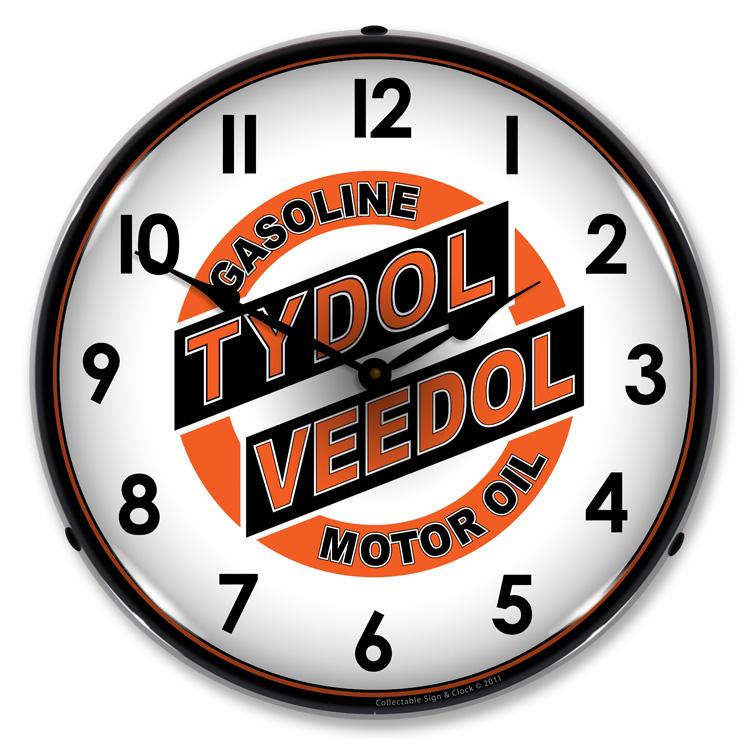 Collectable Sign and Clock - Tydol Veedol Clock - Wall 