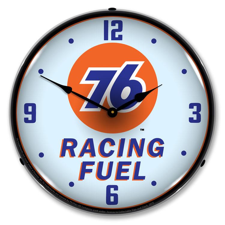 Collectable Sign and Clock - Union 76 Racing Fuel Clock - 