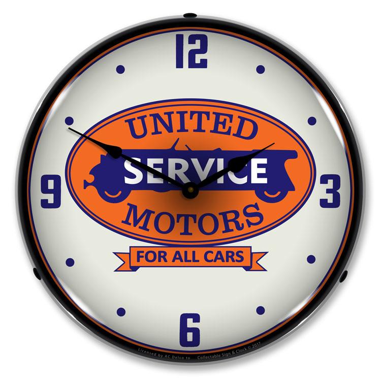 Collectable Sign and Clock - United Motors Service Clock - 