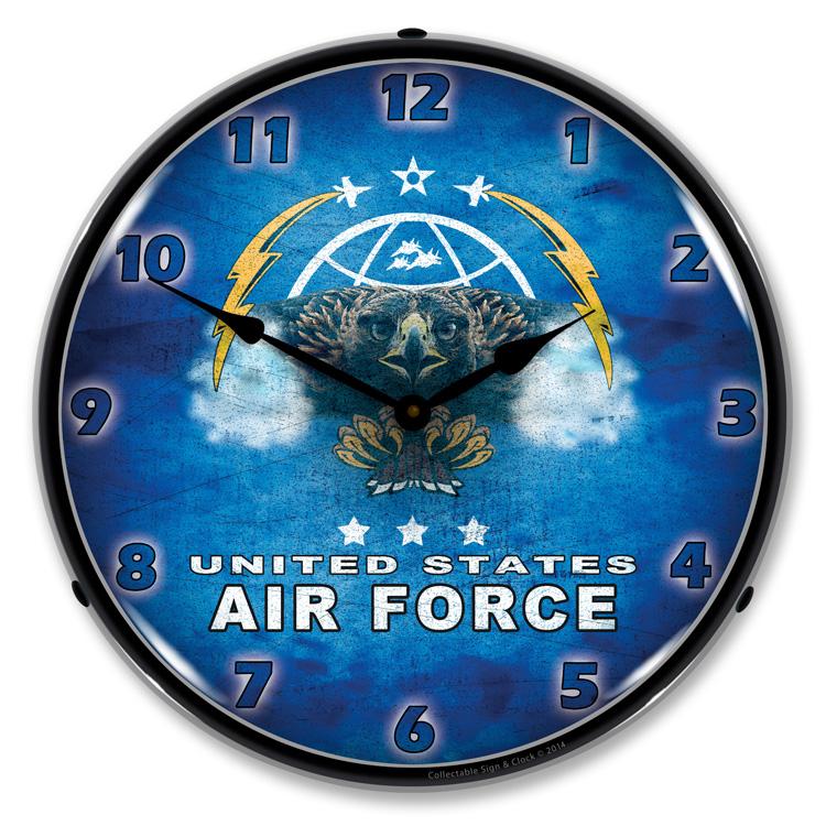 Collectable Sign and Clock - United States Air Force Clock -