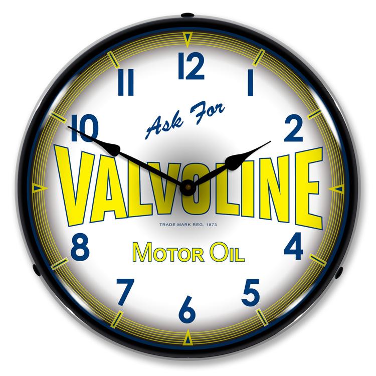 Collectable Sign and Clock - Valvoline Motor Oil Clock - 
