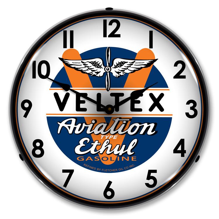 Collectable Sign and Clock - Veltex Avaition Clock - Wall 