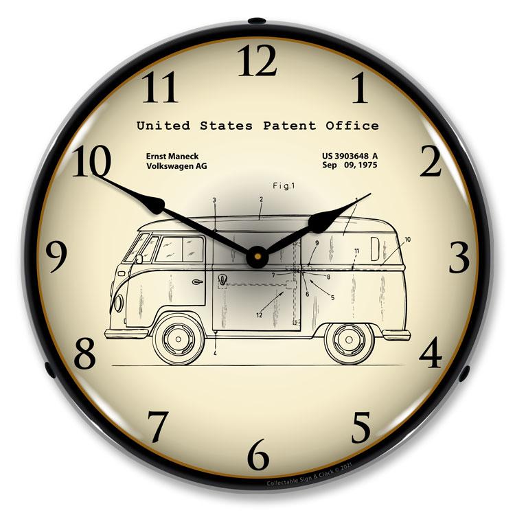Collectable Sign and Clock - Volkswagen Bus 1975 Patent 