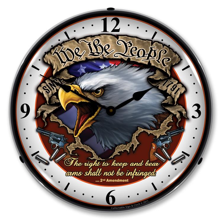 Collectable Sign and Clock - We the People Clock - Wall 