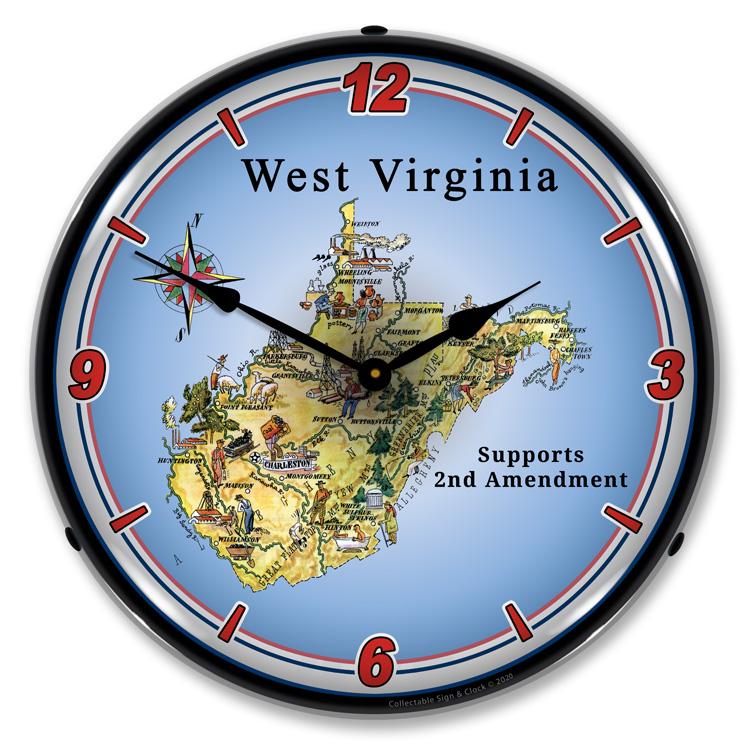 Collectable Sign and Clock - West Virginia Supports the 2nd 